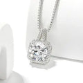 Elegant Square Zirconia Pendant Necklace—The perfect stylish jewelry gift for mothers and wives, ideal